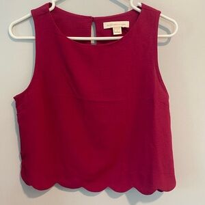 Monteau Pink Sleeveless Crop‎ Cut Out Tank Top